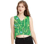 Golf Course Par Golf Course Green V-Neck Cropped Tank Top