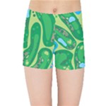 Golf Course Par Golf Course Green Kids  Sports Shorts