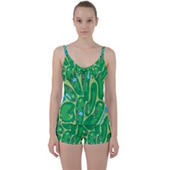 Tie Front Two Piece Tankini 