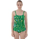 Golf Course Par Golf Course Green Twist Front Tankini Set