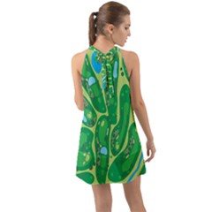 Halter Tie Back Chiffon Dress 