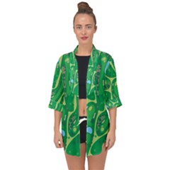 Open Front Chiffon Kimono 