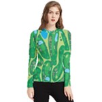 Golf Course Par Golf Course Green Women s Long Sleeve Rash Guard