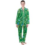 Golf Course Par Golf Course Green Women s Long Sleeve Satin Pajamas Set	