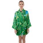 Golf Course Par Golf Course Green Long Sleeve Satin Kimono