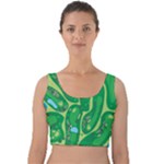 Golf Course Par Golf Course Green Velvet Crop Top