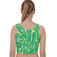 Velvet Racer Back Crop Top 