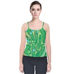 Golf Course Par Golf Course Green Velvet Spaghetti Strap Top