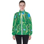 Golf Course Par Golf Course Green Women s High Neck Windbreaker