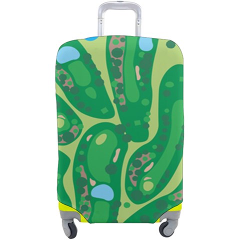 Golf Course Par Golf Course Green Luggage Cover (Large) from ArtsNow.com