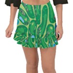 Golf Course Par Golf Course Green Fishtail Mini Chiffon Skirt