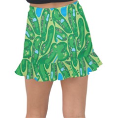 Fishtail Mini Chiffon Skirt 
