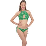 Golf Course Par Golf Course Green Cross Front Halter Bikini Set