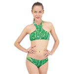 Golf Course Par Golf Course Green High Neck Bikini Set