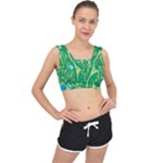 Golf Course Par Golf Course Green V-Back Sports Bra