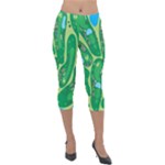 Golf Course Par Golf Course Green Lightweight Velour Capri Leggings 