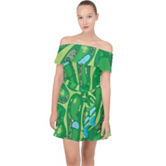 Off Shoulder Chiffon Dress 
