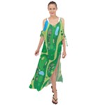Golf Course Par Golf Course Green Maxi Chiffon Cover Up Dress