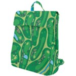 Golf Course Par Golf Course Green Flap Top Backpack