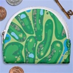 Golf Course Par Golf Course Green Horseshoe Style Canvas Pouch