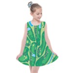 Golf Course Par Golf Course Green Kids  Summer Dress
