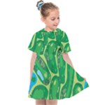 Golf Course Par Golf Course Green Kids  Sailor Dress