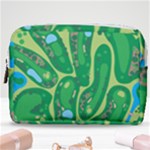 Golf Course Par Golf Course Green Make Up Pouch (Medium)