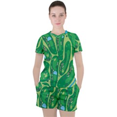 Women s Mesh T-Shirt and Shorts Set 