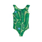 Golf Course Par Golf Course Green Kids  Frill Swimsuit