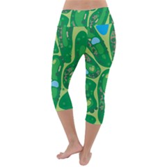 Lightweight Velour Capri Yoga Leggings 