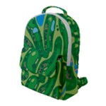 Golf Course Par Golf Course Green Flap Pocket Backpack (Large)