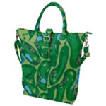 Golf Course Par Golf Course Green Buckle Top Tote Bag