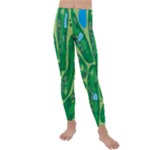 Golf Course Par Golf Course Green Kids  Lightweight Velour Leggings
