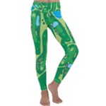 Golf Course Par Golf Course Green Kids  Lightweight Velour Classic Yoga Leggings