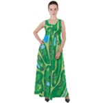 Golf Course Par Golf Course Green Empire Waist Velour Maxi Dress