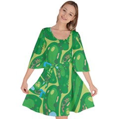 Velour Kimono Dress 
