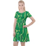 Golf Course Par Golf Course Green Cap Sleeve Velour Dress 