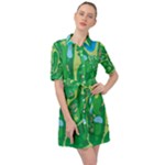 Golf Course Par Golf Course Green Belted Shirt Dress