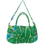 Golf Course Par Golf Course Green Removable Strap Handbag