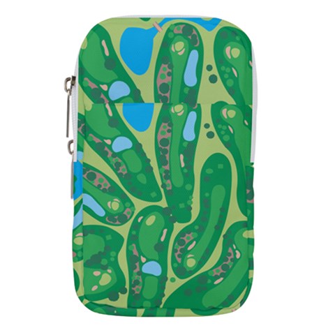 Golf Course Par Golf Course Green Waist Pouch (Large) from ArtsNow.com