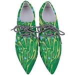 Golf Course Par Golf Course Green Pointed Oxford Shoes