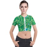 Golf Course Par Golf Course Green Short Sleeve Cropped Jacket