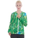 Golf Course Par Golf Course Green Casual Zip Up Jacket