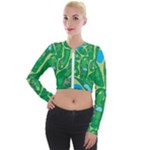 Golf Course Par Golf Course Green Long Sleeve Cropped Velvet Jacket