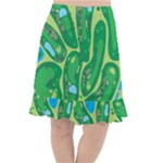 Golf Course Par Golf Course Green Fishtail Chiffon Skirt