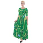 Golf Course Par Golf Course Green Half Sleeves Maxi Dress