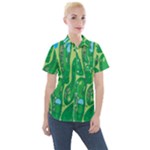 Golf Course Par Golf Course Green Women s Short Sleeve Pocket Shirt