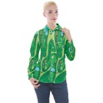 Golf Course Par Golf Course Green Women s Long Sleeve Pocket Shirt