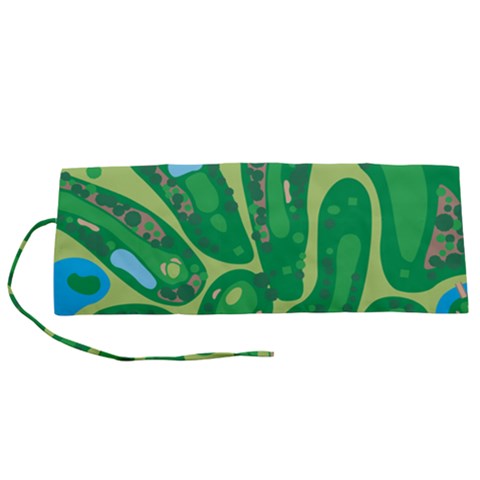 Golf Course Par Golf Course Green Roll Up Canvas Pencil Holder (S) from ArtsNow.com