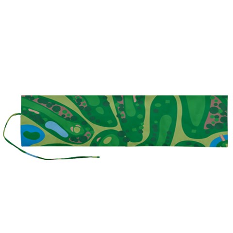 Golf Course Par Golf Course Green Roll Up Canvas Pencil Holder (L) from ArtsNow.com